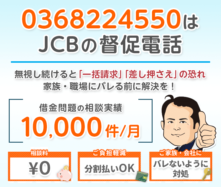 0669442003はJCBからの督促電話！無視せず杉山事務所へ相談
